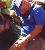 This is Ned at the Beer Gardens, shortly after winning the gold medal for the entire festival... isn't he smashing?